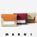 マルニ 定期入れ・パスケース レディース マルニ MARNI サフィアーノ カーフスキン ウォレット PFMO0052U8 LV520 クレジット カード パス ケース 名刺 定期 ICカード ミニ 財布 小銭 コイン 入れ 三つ折り 折りたたみ 本革 レザー イタリア製【送料無料】【楽天海外通販】【正規品】