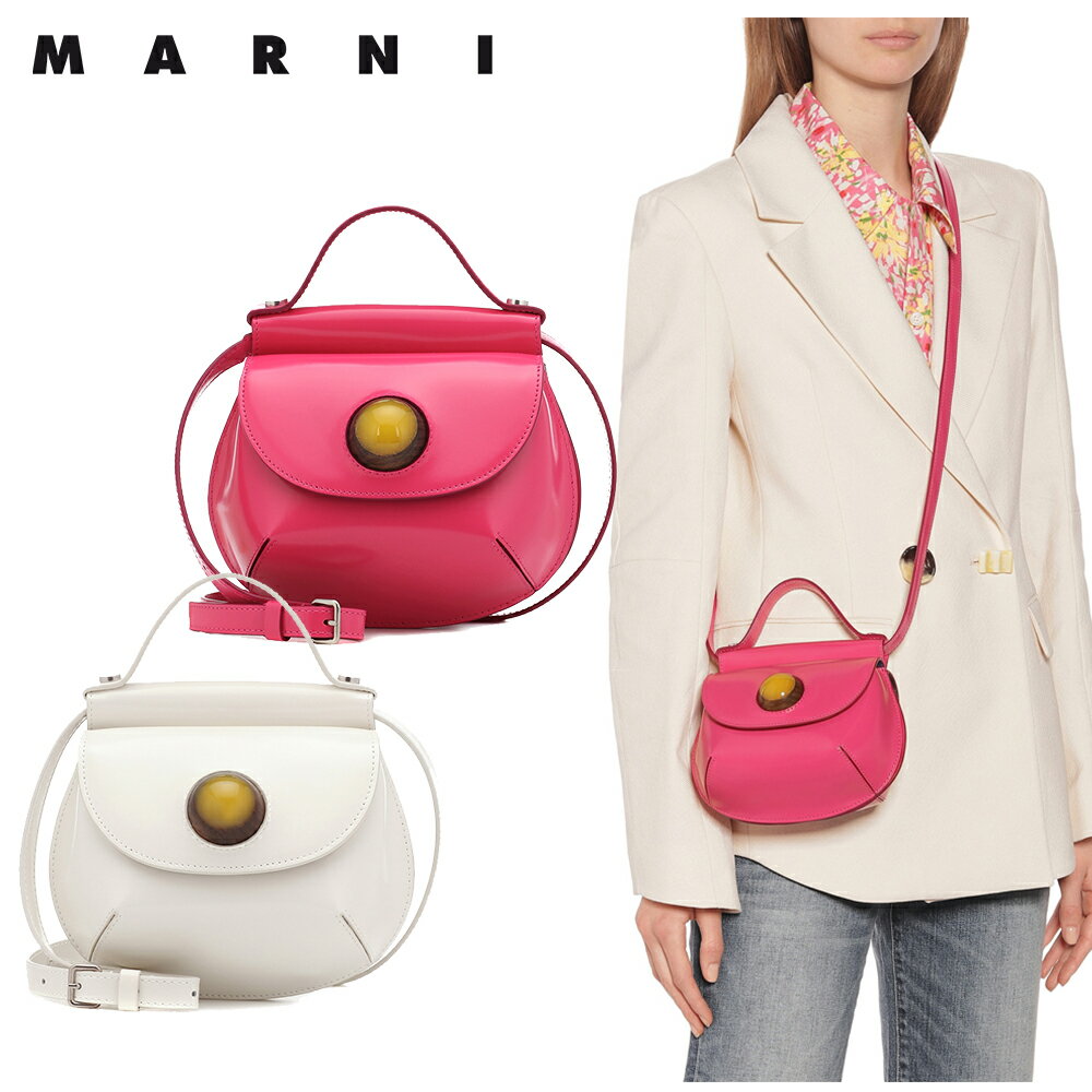 マルニ MARNI サイクロプス バッグ 2way SBMP0032Y0 LV455 ハンド トート ショルダー バッグ レディース ミニ 肩掛け 斜めがけ クロス 持ち手 ホワイト ピンク アンティーク レトロ 本革 レザー イタリア製【送料無料】【楽天海外通販】【正規品】【ラッピング無料】