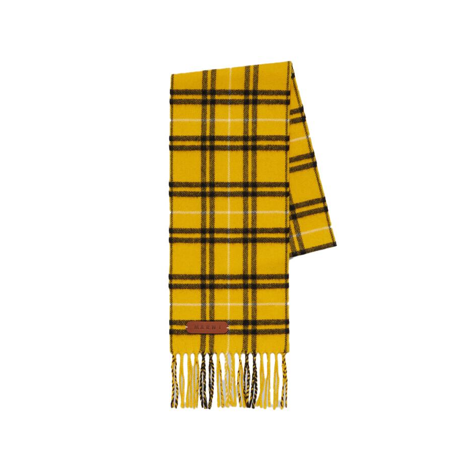 MARNI|マルニ チェック柄 フリンジ マフラー SCMC0104Q0 UAW021 CHY56【送料無料】【関税なし】【楽天海外通販】【正規品】