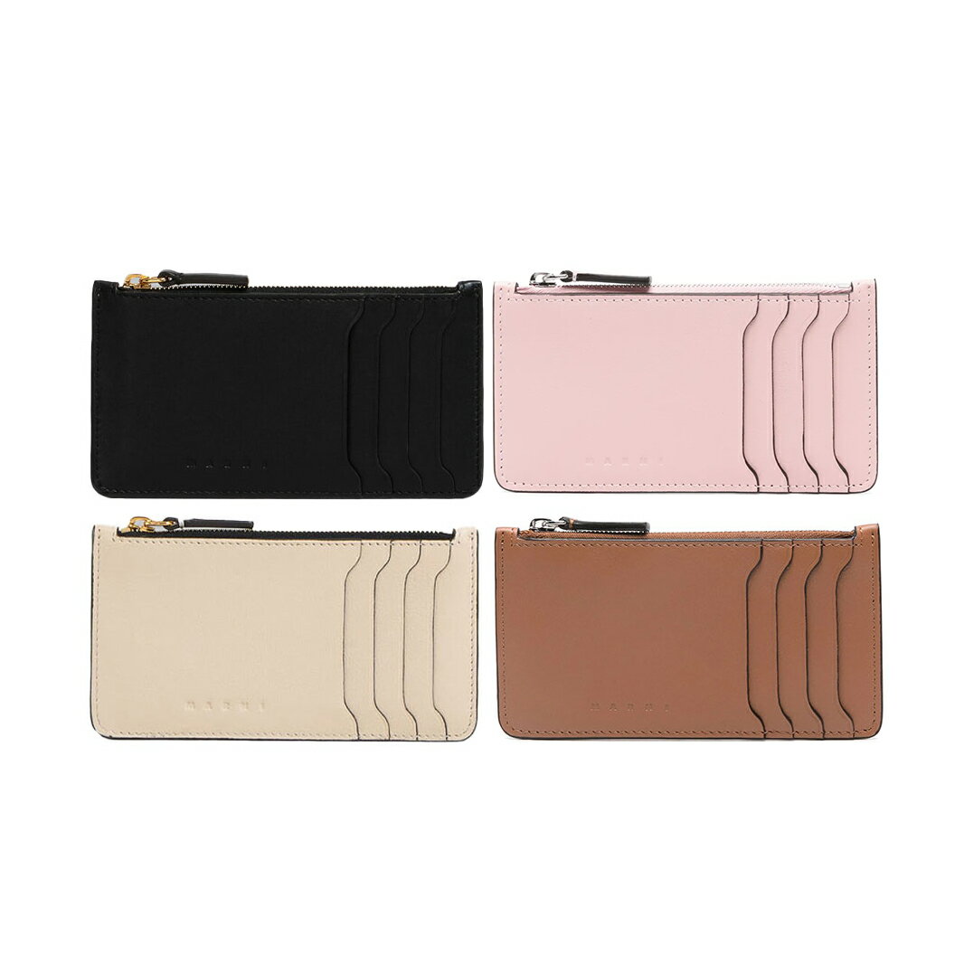 MARNI|マルニ ジップ付き カードケース PFMO0111U0 P6948 レディース ミニ財布 レザー ウォレット【送料無料】【関税なし】【楽天海外通販】【正規品】