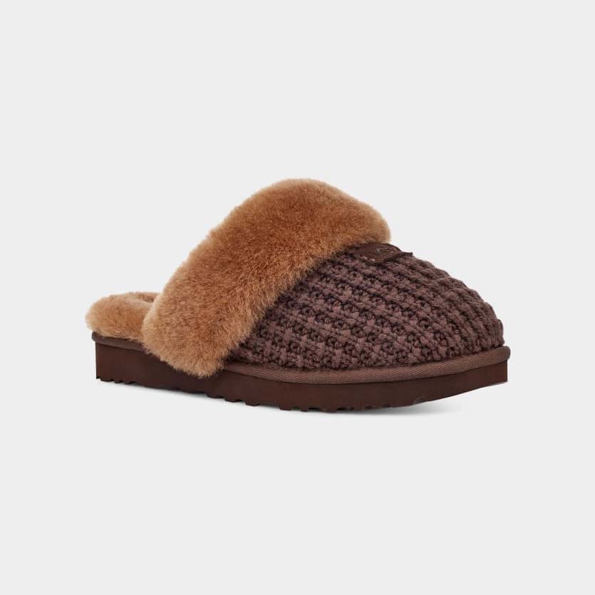 UGG｜アグ WOMEN'S Cozy Slippers 1117659 ニット スリッポン ロゴ入り フワフワ 冬