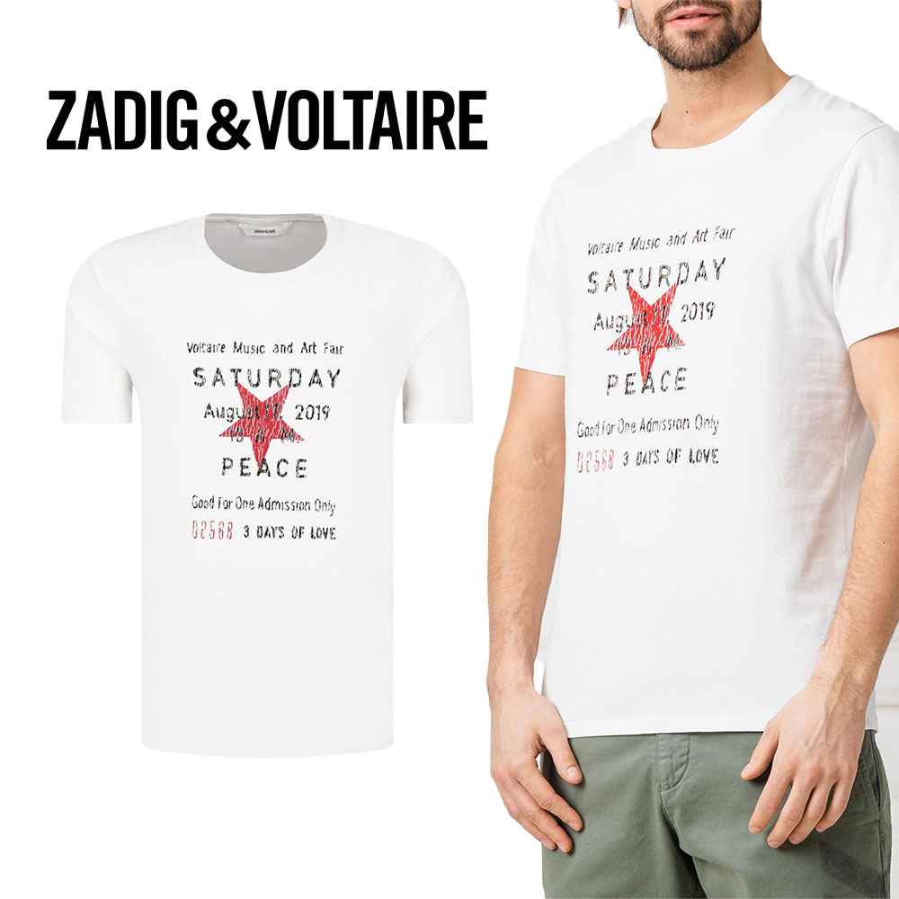 ZADIG & VOLTAIRE｜ザディグ エ ヴォルテール TED SATURDAY メンズ 半袖Tシャツ SHTR1802H メンズファッション