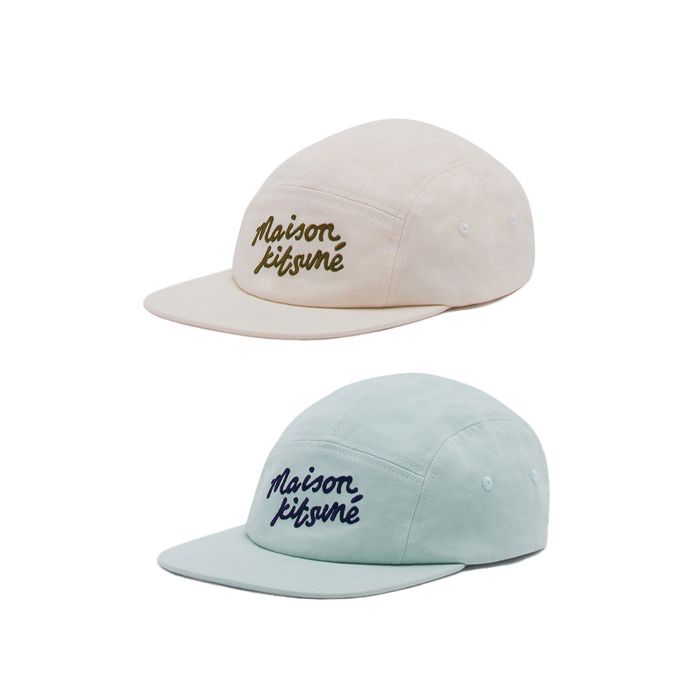 Maison Kitsune｜メゾンキツネ ハンドライティングロゴ入り 5P キャップ LM06108WW0095 メンズ レディース 男女兼用