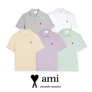 AMI PARIS｜アミパリス MEN'S オーガニックコットン ピケ ポロシャツ HPL001.760 / BFHPL001.760【送料無料】【関税なし】【楽天海外通販】【正規品】