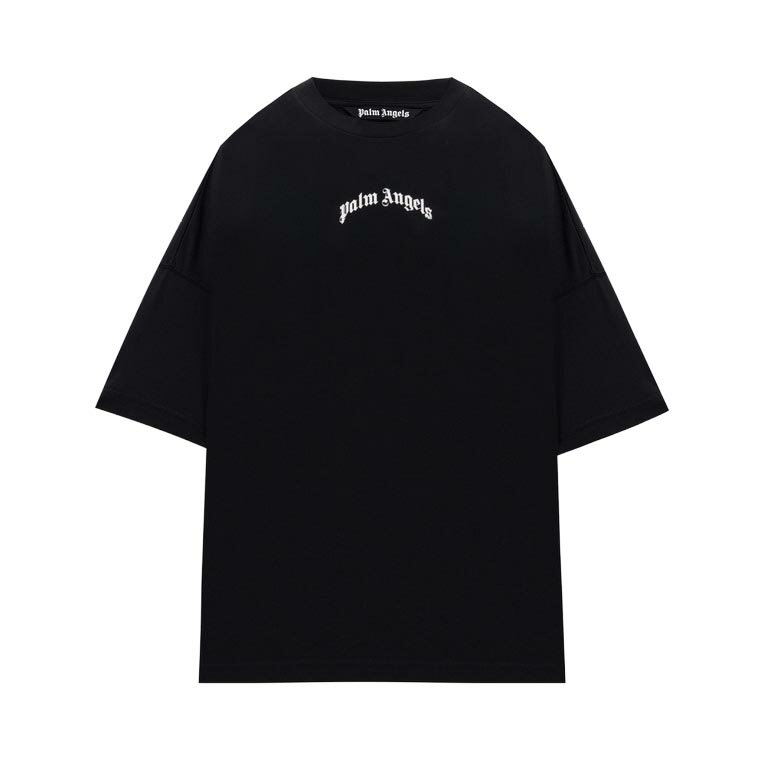 Rakuten - PALM ANGELS｜パームエンジェルス CLASSIC LOGO オーバーサイズ Tシャツ メンズ コットン 半袖 クルーネック ブラック PMAA10BS26JER007【送料無料】【楽天海外通販】【正規品】