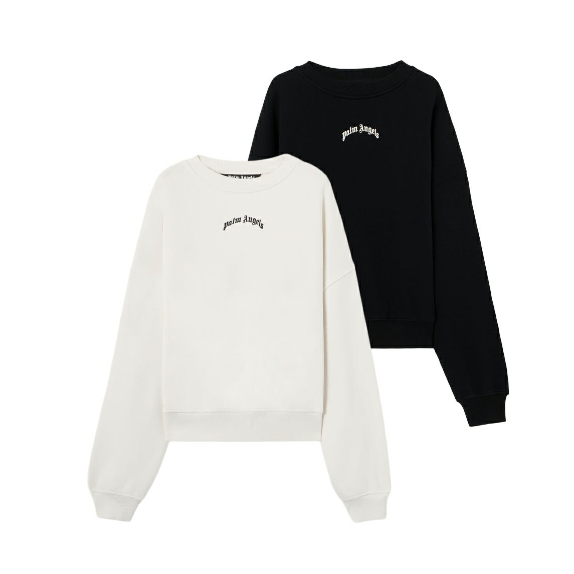 Rakuten - PALM ANGELS｜パームエンジェルス スウェット メンズ クルーネック ルーズフィット バックロゴ フロントロゴ コットン ブラック クリーム PMBA08JS26FLE004【送料無料】【楽天海外通販】【正規品】