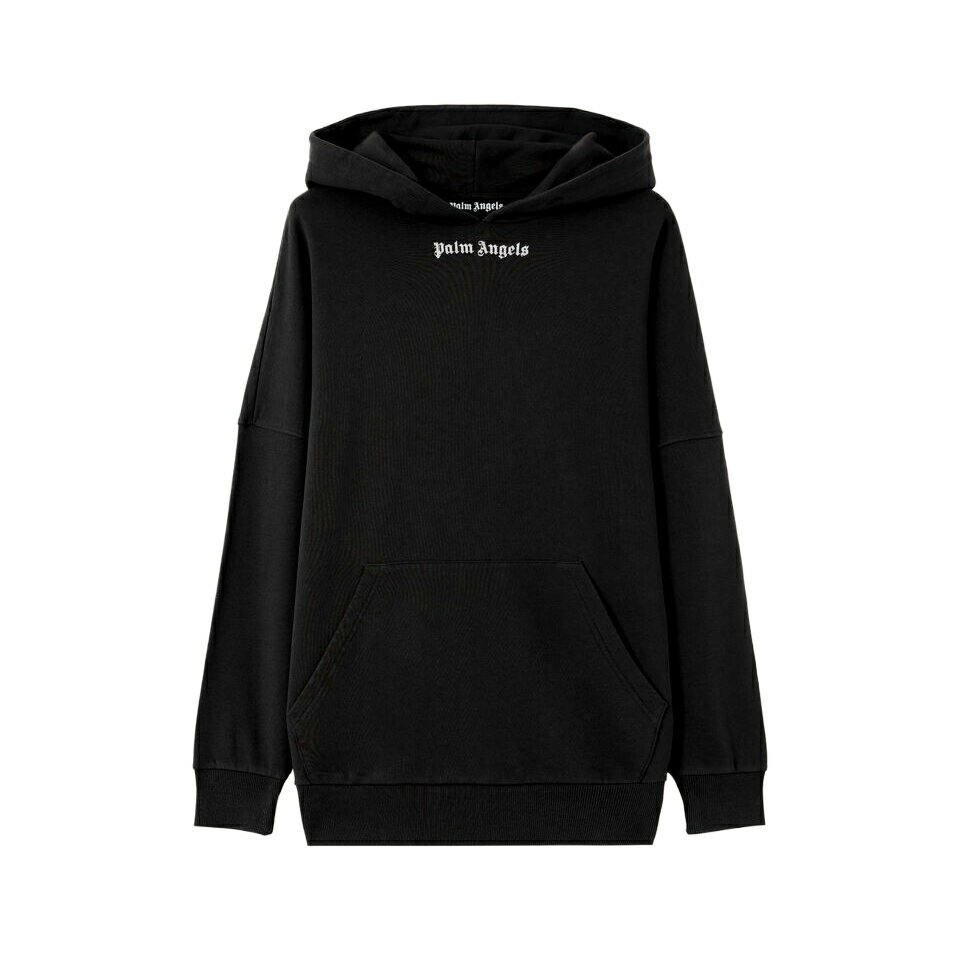 Rakuten - PALM ANGELS｜パームエンジェルス フーディー メンズ オーバーサイズ パーカー バックロゴ フロントロゴ コットン ブラック PMBB036S26FLE001【送料無料】【楽天海外通販】【正規品】