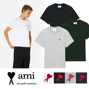 AMI PARIS｜アミパリ スタンダードフィット コットンジャージー Tシャツ UTS001.724, BFUTS001.724 半袖 男女共用 大人気 オーガニックコットン【送料無料】【楽天海外通販】【正規品】