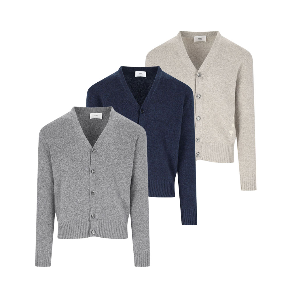AMI PARIS|アミパリ AMI DE COEUR ウール カシミア カーディガン HKC127.005 メンズファッション 秋 冬【送料無料】【楽天海外通...