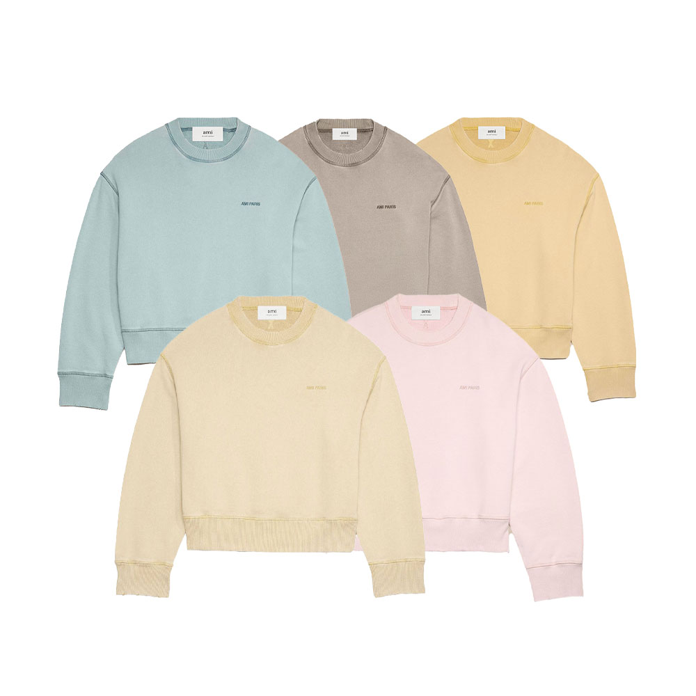 AMI PARIS｜アミパリ AMI DE COEUR コットンフリース スウェットシャツ USW016.JE0052 FADE OUT SWEATSHIRT メンズファッション 秋 冬