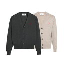 AMI PARIS|アミパリ AMI DE COEUR メリノウール カーディガン HKC111.KN0025 CARDIGAN WITH EMBROIDERY...