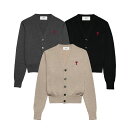 楽天BTNCAMI PARIS｜アミパリ メリノウール カーディガン FKC111.KN0025 RED AMI DE COEUR CARDIGAN レディース ファッション 秋 冬【送料無料】【楽天海外通販】【正規品】