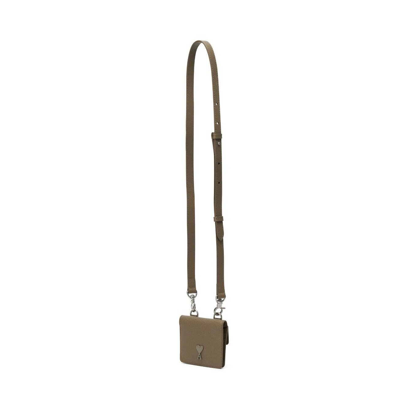 AMI PARIS｜アミパリ ハートロゴ入り ストラップ付 カード ホルダー USL101.AL0036...