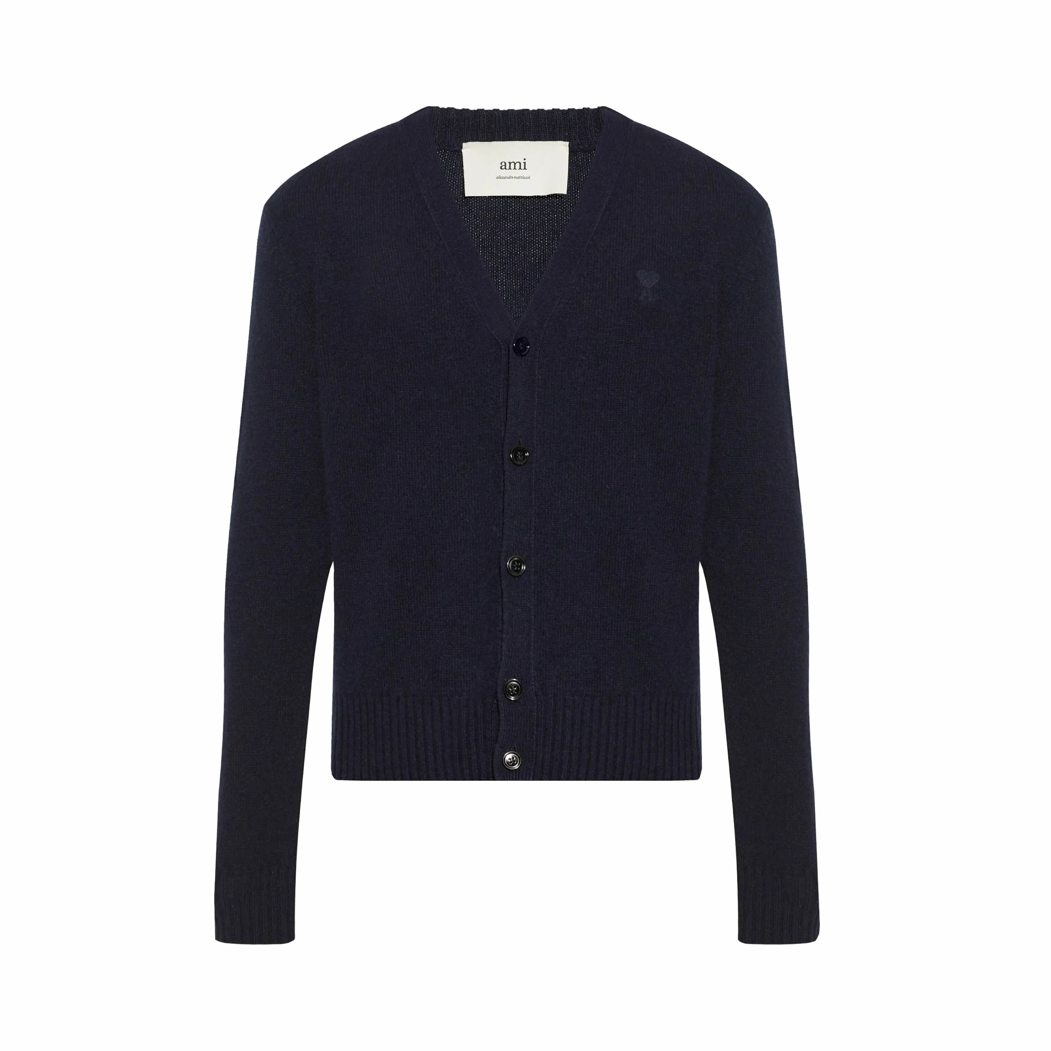 AMI PARIS|アミパリ ハートロゴ入り カシミア カーディガン HKC157.005 CASHMERE AMI DE COEUR CARDIGAN【送料無...