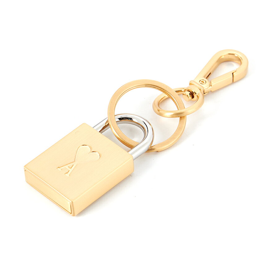 AMI PARIS｜アミパリ パドロック メタル キーリング UKR912.369 ユニセックス ロゴ入り キーホルダー 鍵 フック式 おしゃれ ギフト 金具 アクセサリー【送料無料】【楽天海外通販】【正規品】の商品画像 3