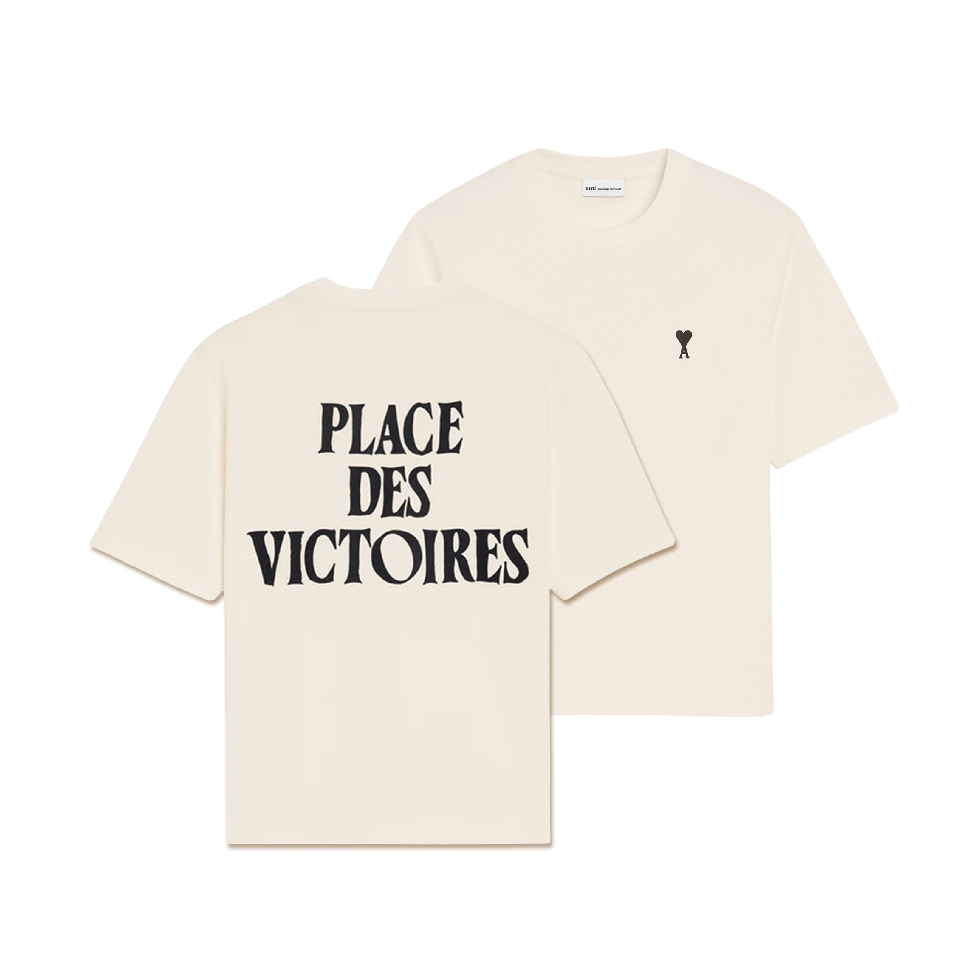AMI PARIS｜アミパリ 半袖 Tシャツ メンズ レディース Ami de Coeur プリント Place des Victoires バックプリント ボクシーフィット コットン カットソー UTS387.726【送料無料】【楽天海外通販】【正規品】