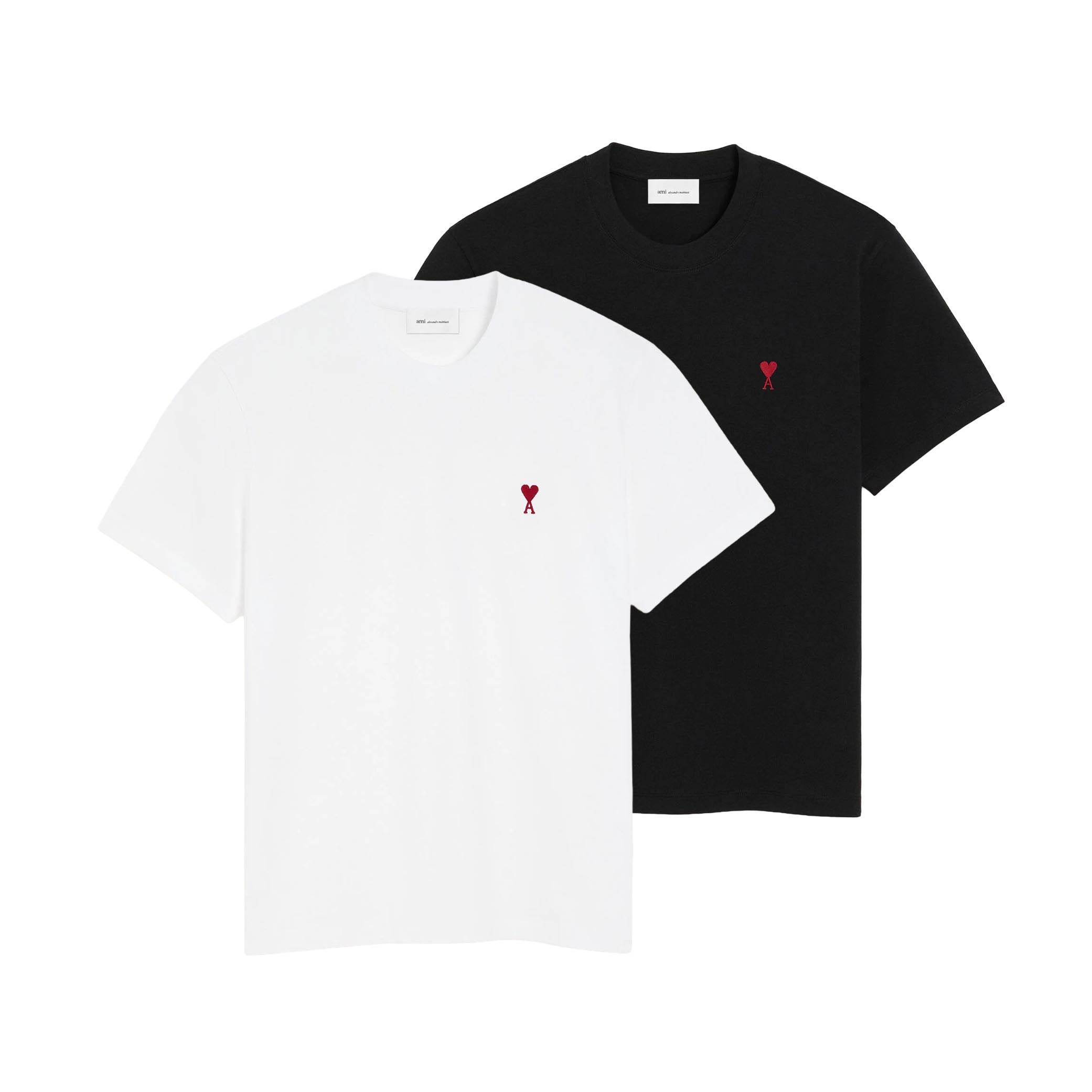 Rakuten - AMI PARIS｜アミパリ Alexandre Mattiussi Ami de Coeur 刺繍 Tシャツ メンズ レディース オーガニックコットン 半袖 カットソー BFUTS035.724【送料無料】【楽天海外通販】【正規品】