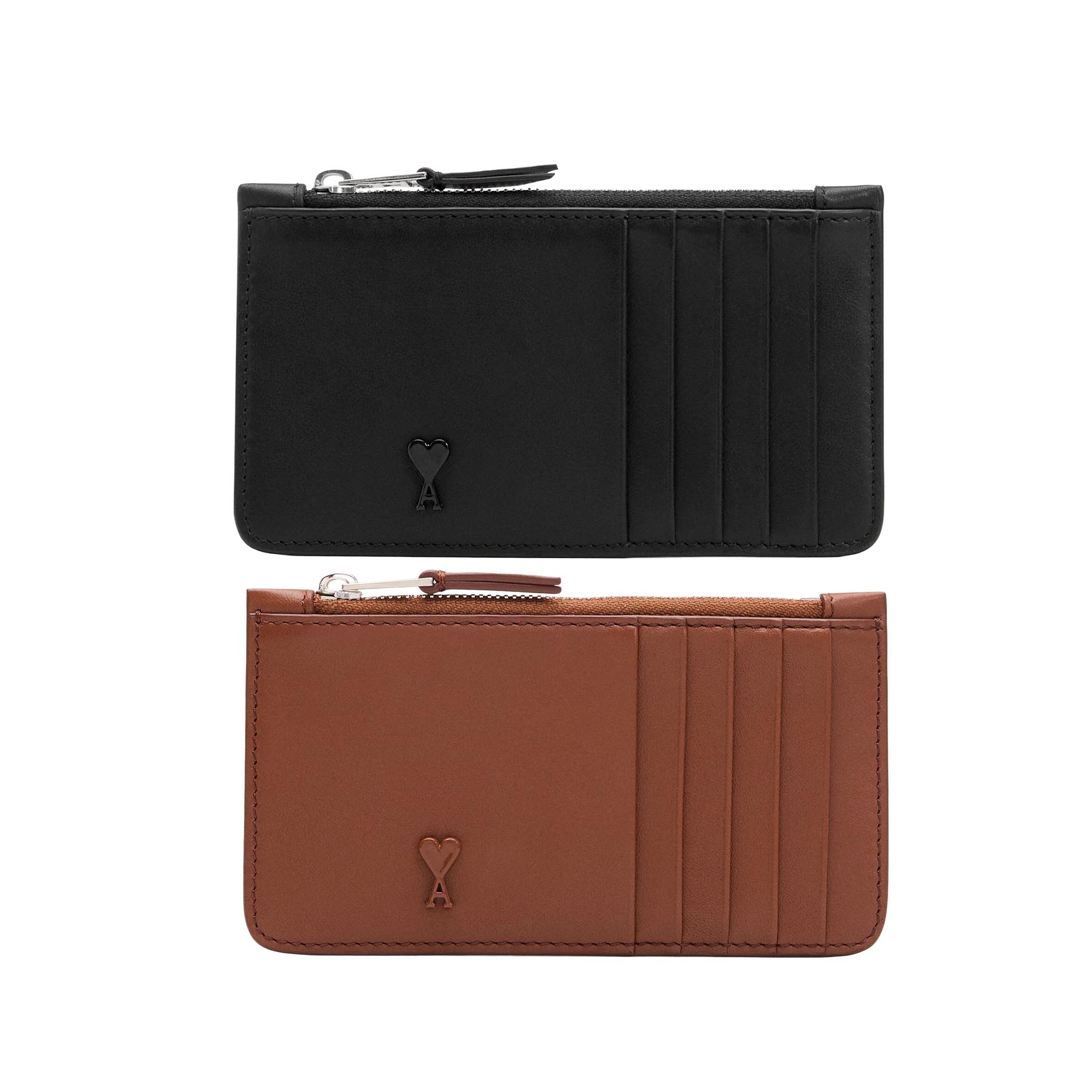 Rakuten - AMI PARIS｜アミパリ ジップ カードケース レザー カードホルダー Ami de Coeur スタッズ 本革 メンズ レディース USL703.AL0138【送料無料】【楽天海外通販】【正規品】