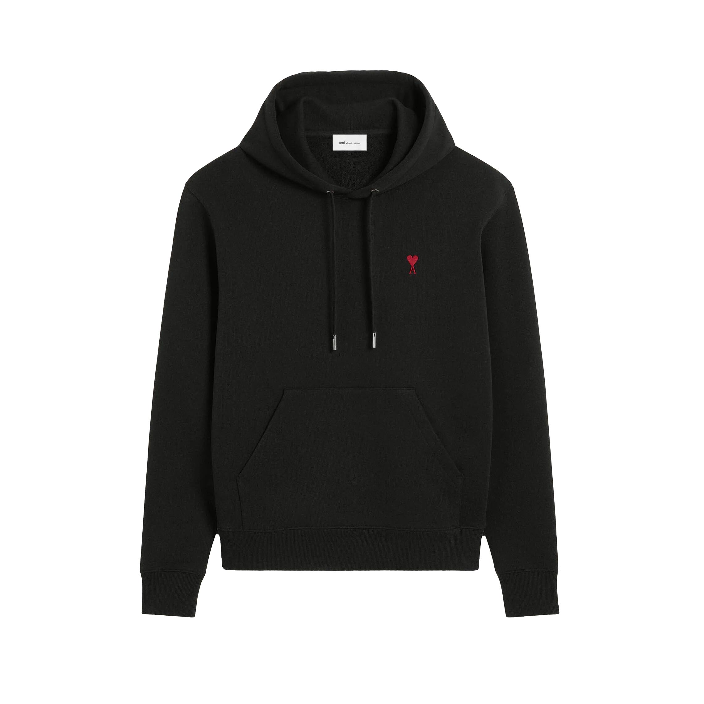 Rakuten - AMI PARIS｜アミパリス フーディー メンズ レディース ユニセックス Ami de Coeur パーカー コットン ブラック BFUSW235.730【送料無料】【楽天海外通販】【正規品】