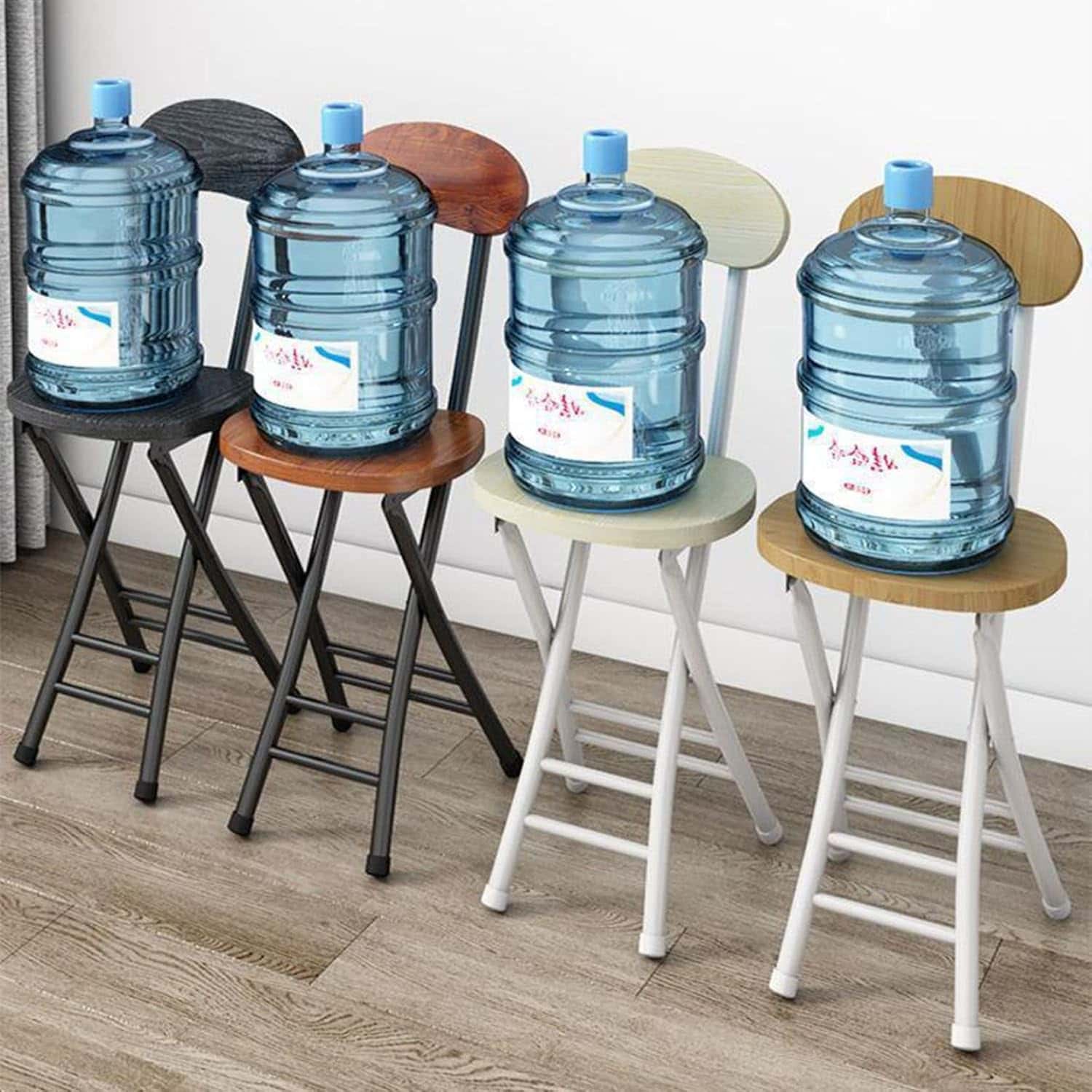 Rakuten - カウンターチェア 折りたたみ椅子 ダイニングチェア 座高さ45cm 背付 軽量 コンパクト収納 室内 室外 リビング バー 喫茶店