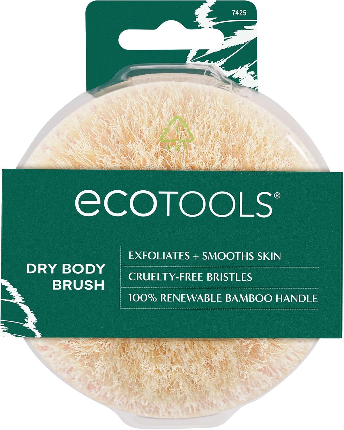 （エコツールズ） ドライボディブラシ Ecotools Dry Body Brush ボディケア ボディーケア マッサージ ドライブラシ バス バスグッズ ホームケア 入浴前 リンパ 血行促進 角質除去 スパ体験 手のひらサイズ