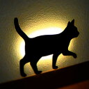 LEDライト That’s Light！ CAT WALL LIGHT てくてく （ 足元灯 フットライト LED 猫 ウォールライト ねこ おしゃれ センサーライト 屋内 電池式 ウォールステッカー 光る ネコ センサー 壁 キャット ）