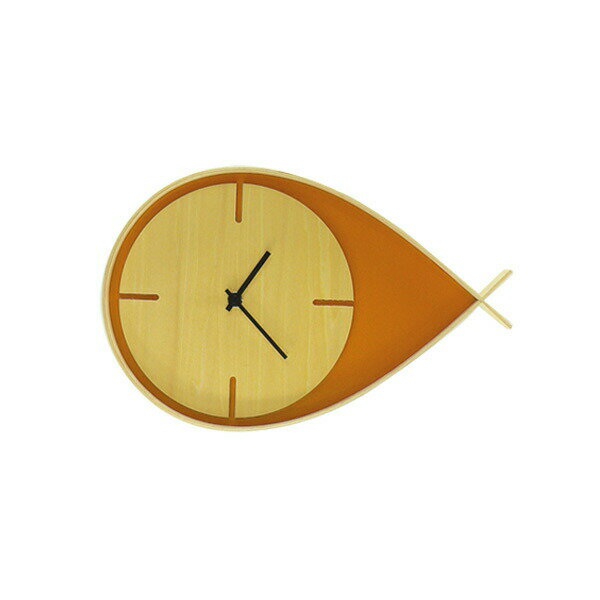 時計 TEARS CLOCK S オレンジ YK06-002 【壁掛け時計　インテリア　おしゃれ　かわいい　時計　リビング　子供部屋　子供】 【BS】
