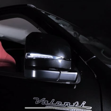 【VALENTI】ジュエルLEDシーケンシャルドアミラーウインカー ハイエース 7型、8型 ワイド TOYOTA(200系) OEA機能（オープニング＆エンディングアクション）機能付き 唯一無二の電装パーツ LEDパーツを選ぶならヴァレンティがオススメ