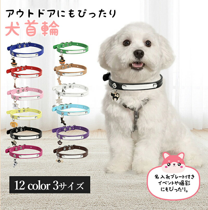 【新発売★レビュー特典付き】【お名前無料彫刻】犬 首輪 名入れ 本革 超軽量 おしゃれ 小型犬 超小型犬..