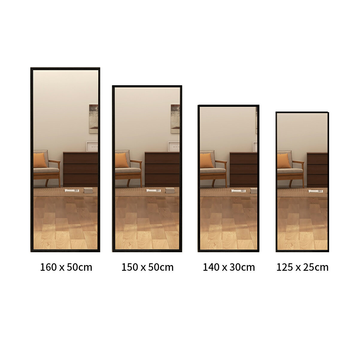 全身鏡 鏡 全身 ミラー 姿見 壁掛け 北欧 ウォールミラー 全身ミラー 高さ125cm 幅25cm 木製 中質繊維板 鏡 おしゃれ アンティーク 白 シンプル スリム すっきり 大型 立てかけ 玄関 飛散防止 韓国