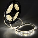 ●短色　LEDテープライト● 24V 高輝度 5M 300連 防水IP65 切断可能 白ベース/LED 強力粘着両面テープ 正面発光 SMD 5050 電球色