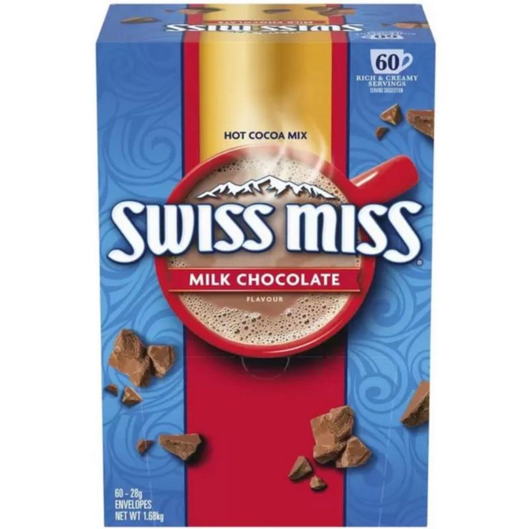 （ココア 60袋 スイスミス）ホット ココア ミックス ミルク チョコレートSWISS MISS 1袋28g 1.68kg おいしい 粉末 インスタント コストコ チョコ