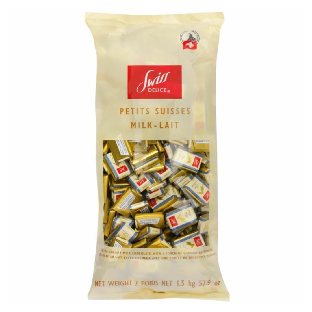 スイスデリス 1.5kg 約271枚 ミルクチョコレート 68個/120個 ミルクチョコレート 個包装 スイス産 家族 友達 シェア コストコ 大量 バレンタイン ホワイトデー