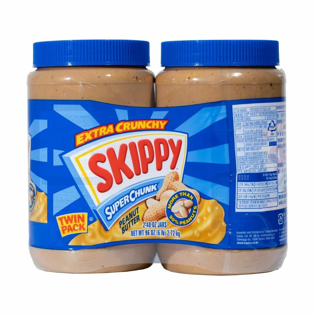 SKIPPY スキッピー ピーナッツバター スーパーチャンク 1.36kg×2個 ピーナッツ風味 大容量 アレンジレシピ クッキー マフィン 選べる2個 4個 6個