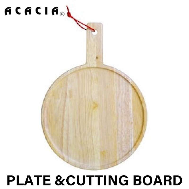 AA-027NT【円型プレート】ACACIA PLATE & CUTTING BOARD ｜ アカシア ラウンドボード S 丸 食器 ウッドプレート プレート まな板 カッティングボード 木製 食器 木 皿 キッチン 北欧 カフェ おしゃれ パーティー 結婚祝い 出産祝い プレゼント ギフトプチギフト（MCS）のサムネイル