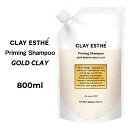 CLAY ESTHE プライミングシャンプー ゴールドクレイ 800ml b-ex ビーエックス ビューティーエクスペリエンス　ヘアケア シャンプー パラベンフリー 合成着色料フリー
