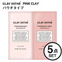 NEW【 お試しパウチ 5点セット PINK CLAY 】CLAY ESTHE クレイエステ プライミング シャンプー 　クレイエステ フォーティファイングヘアマスク ピンククレイ ビーエックス ビューティーエクスペリエンス　ヘアケア シャンプー パラベンフリー 合成着色料フリー サシェ