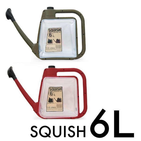 【 6L 】SQUISH スクイッシュ ウォータリングカン 6L | 折りたたみ 折り畳み じょうろ ジョウロ ジョーロ 小さめ 小さい スモール 水さし ガーデニング 家庭菜園 グリーン 観葉植物 おしゃれ コンパクト 6l 6リットル 大容量　SPJのサムネイル