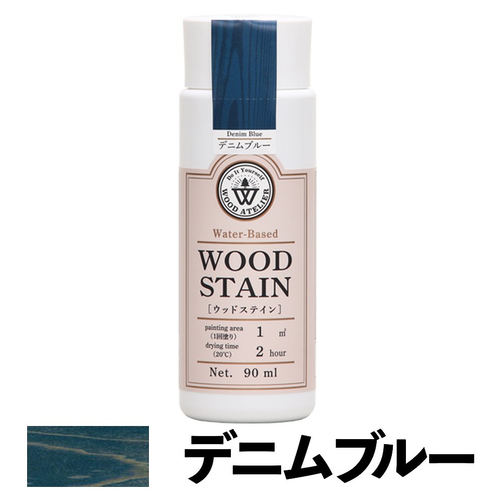 【あす楽対応・送料無料】和信ペイントWood Atelier ウッドステインWS-07 デニムブルー90ml