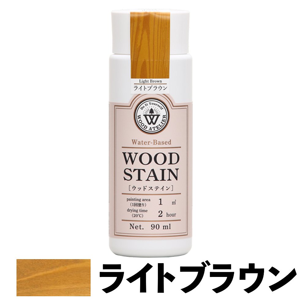 【あす楽対応・送料無料】和信ペイントWood Atelier ウッドステインWS-10 ライトブラウン90ml