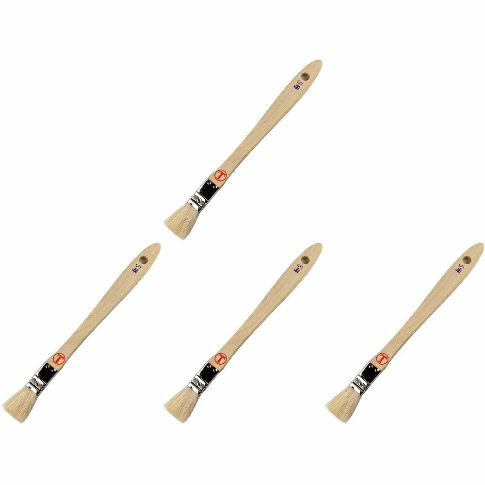 ハンディ・クラウン - 白毛金巻刷毛 - 平 - 白 - 5号 4個セット