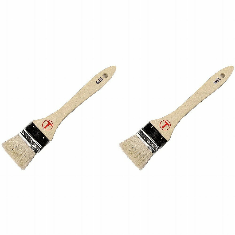 ハンディ・クラウン - 白毛金巻刷毛 - 平 - 白 - 15号 2個セット