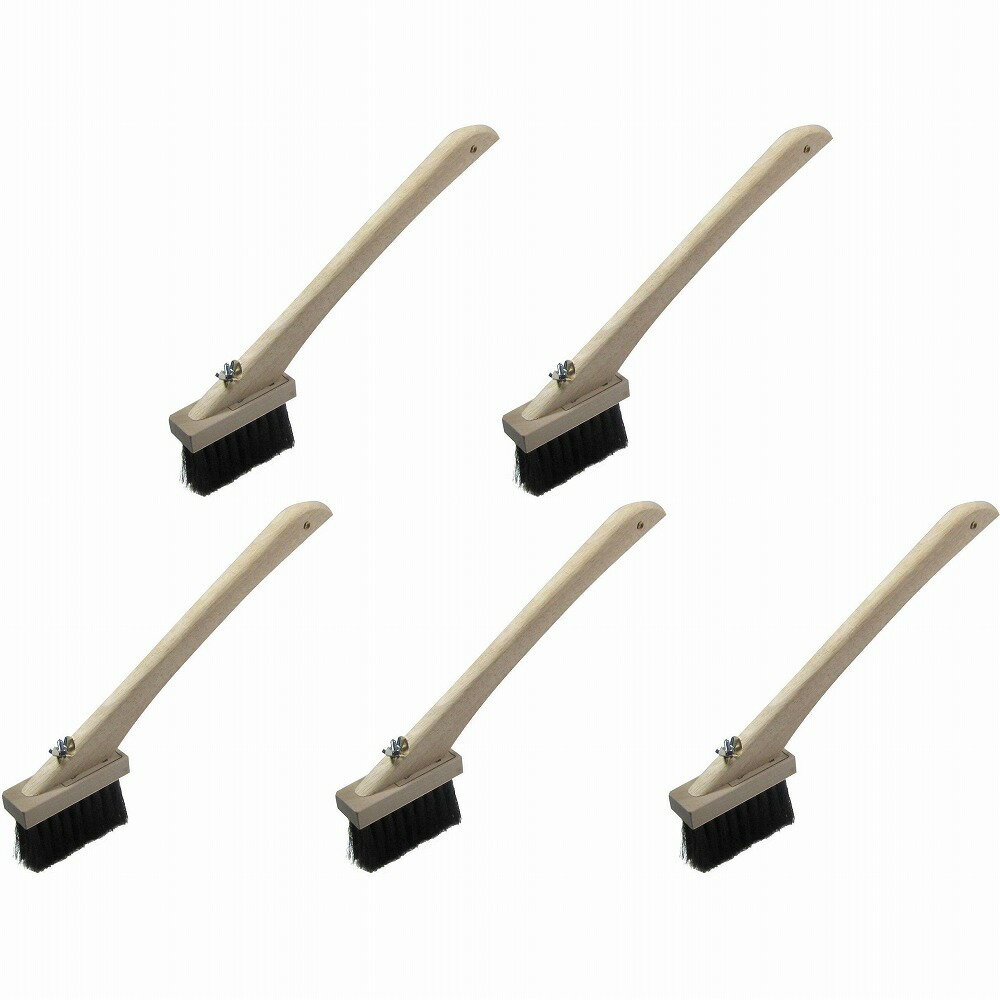 大塚刷毛製造 左官ブラシ A-1 黒 柄付 1/4丁 5個セット