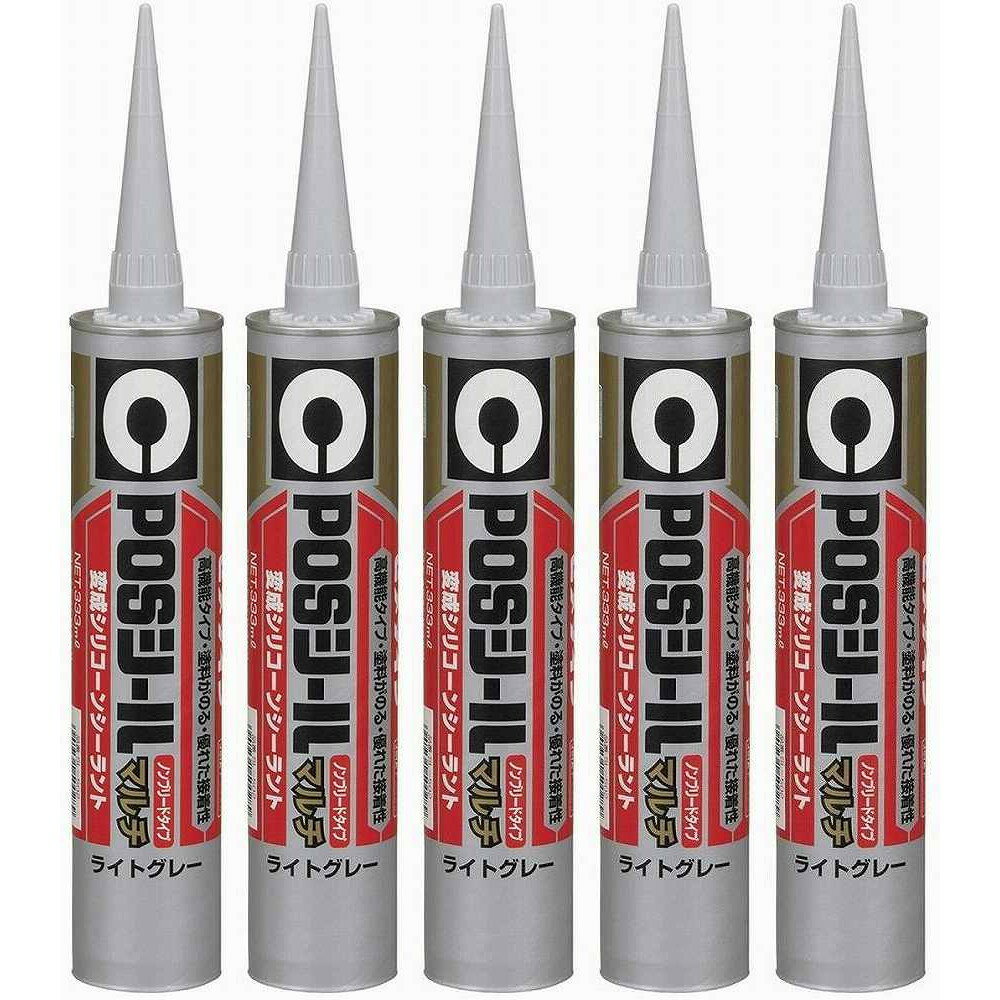 セメダイン　POSシールマルチ　ライトグレー　333ml　SL−502 5個セット