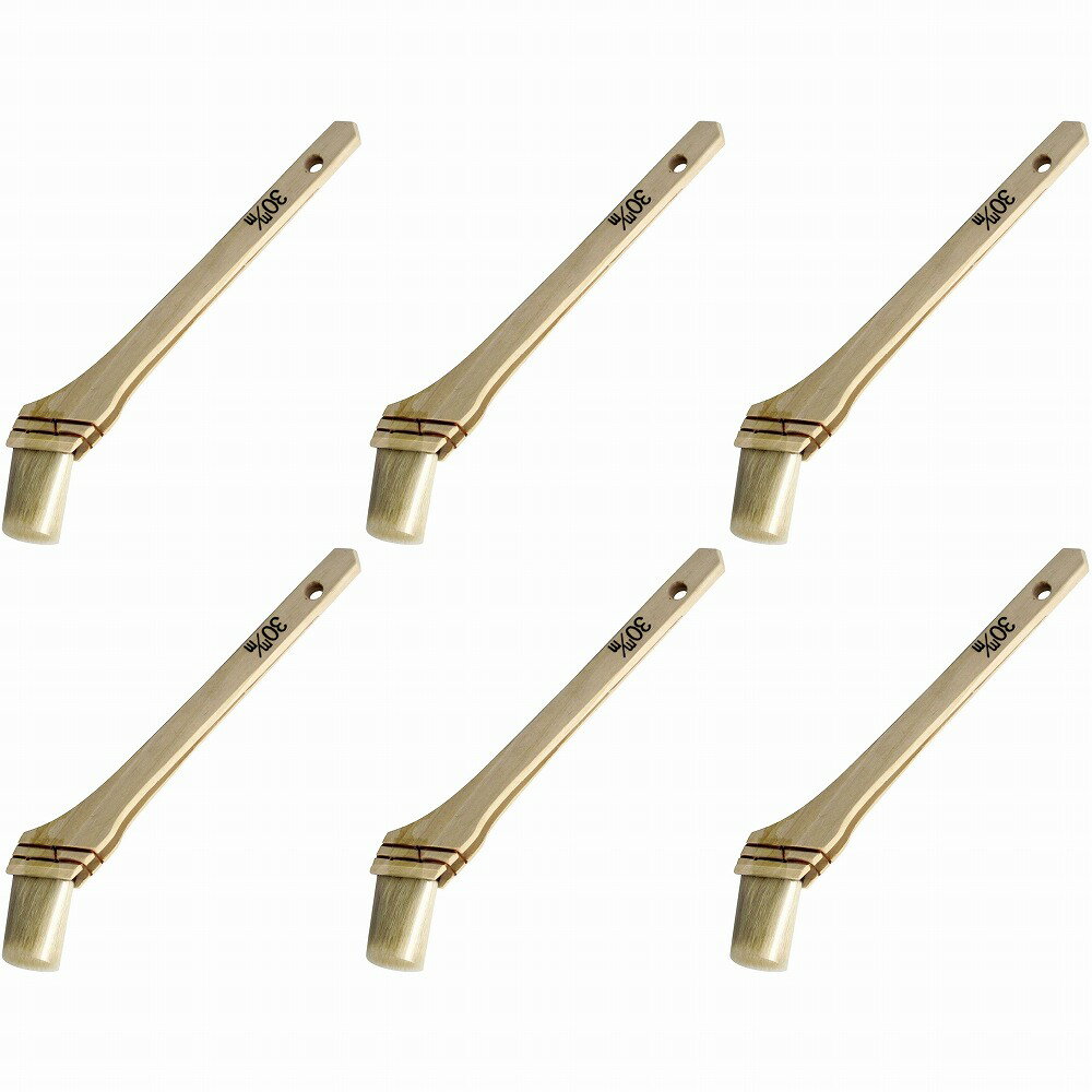大塚刷毛製造 特用無印刷毛 筋違 白 30mm 6個セット