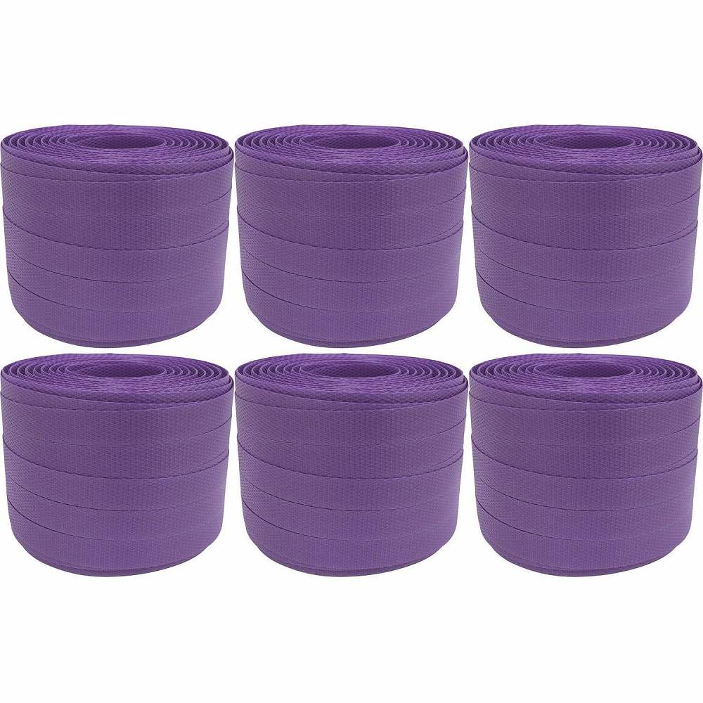 ユタカメイク　梱包用品　PPバンド　15．5mm×100m　ムラサキ 6個セット