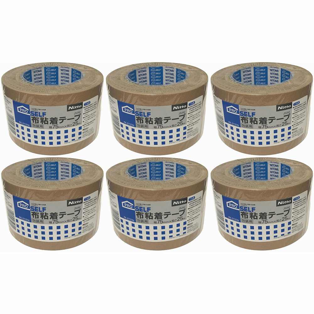 ニトムズ PK−27　POS布テープ　シュリンク　75X25 J5280 6個セット