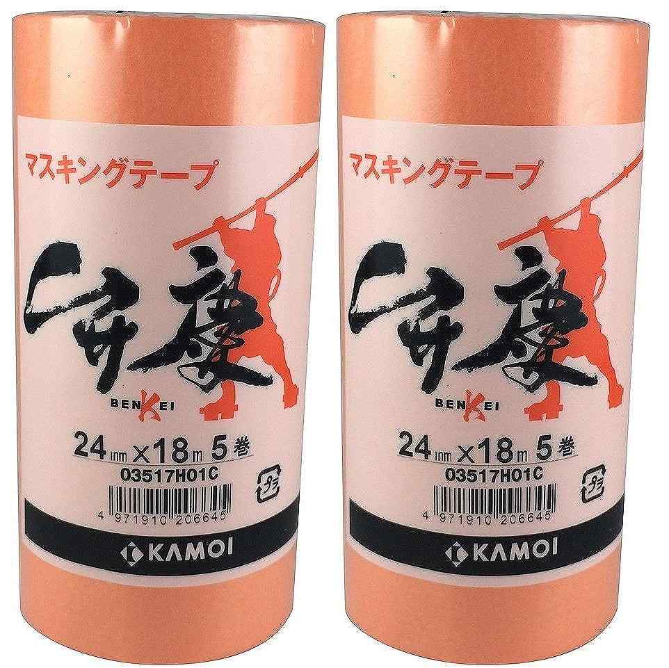 カモ井加工紙 - マスキングテープ 建築塗装用 弁慶(24mm×18m) 5巻入 特長 ●強靭な基材で剥がす際に紙切れしにくいです。●強粘着で浮き・剥がれがおこらないです。●直線性に優れ、見切りが良いです。 仕様 ●基材：和紙●粘着剤：アクリル系 ご注意 ●直射日光の当たらない涼しい場所に保管ください。●用途以外では使用しないで下さい。カモ井加工紙 - マスキングテープ 建築塗装用 弁慶(24mm×18m) 5巻入 特長 ●強靭な基材で剥がす際に紙切れしにくいです。●強粘着で浮き・剥がれがおこらないです。●直線性に優れ、見切りが良いです。 仕様 ●基材：和紙●粘着剤：アクリル系 ご注意 ●直射日光の当たらない涼しい場所に保管ください。●用途以外では使用しないで下さい。