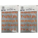 ビビッドヴアン - アルファベットステンシル - FONT2−A4 - Sサイズ - 小文字 2個セット