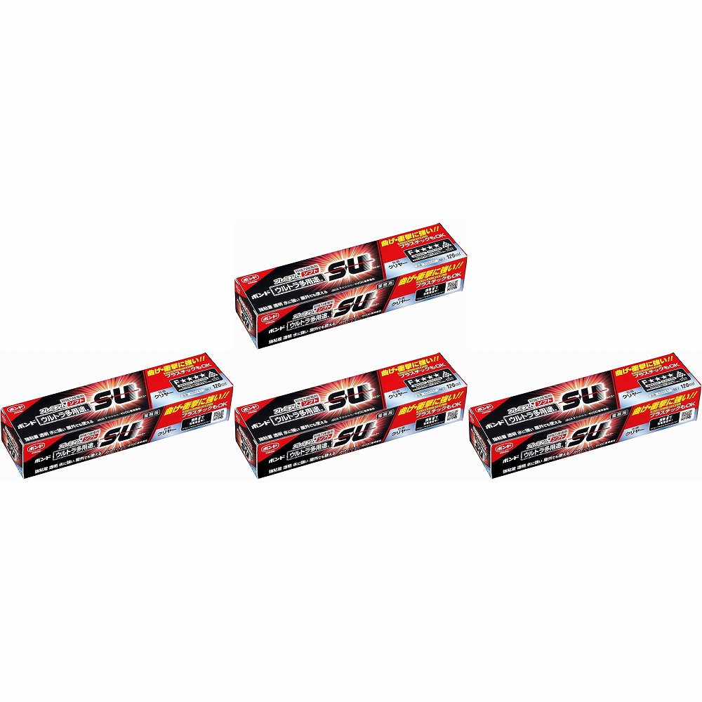 コニシ　ボンドウルトラ多用途SUプレミアムソフト　120ml　透明 4個セット(4.0)